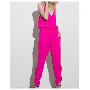 Amanda Uprichard pink Lowell jumpsuit